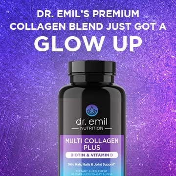 Dr. Emil Nutrition Multi Collagen Peptides Plus Biotin and Vitamin D Biotin and Collagen Supplements for Hair Skin and Nails Biotin Pills for Hair Growth 30 Day Supply