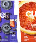 Cure Hydration Plantbased Electrolyte Drink Mix Energy & Dehydration Bundle No Sugar Coconut Water 100Mg Caffeine Nongmo Vegan 14Pack Each: Acai Berry & Blood Orange