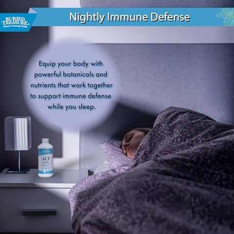 Buried Treasure Acf Pm 16 Oz 16 Servings Nighttime Immune Support With Chamomile Vitamin C Ecea Herbal Extracts Essential Nutrients