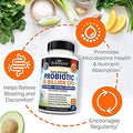 65 Billion Cfu Daily Probiotic Supplement (1 Month Supply) Plus Advanced Prebiotic Gut Health Supplement (1 Month Supply)