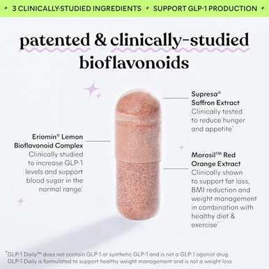 Lemme Glp-1 Daily Support Clinically Studied Ingredients To Reduce Hunger & Cravings Promote Glp-1 Production Support Fat Loss And Weight Management 1 Month Supply (60 Capsules)