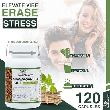 Ashwagandha Ksm-66 Vegan Root Extract Capsules 5% Withanolides, Non-Gmo, Gluten-Free, Allergen And Lactose ÃƒÂ¢Ã¢â€šÂ¬Ã¢â‚¬Å“ Ashwagandha Supplements 300Mg For Men And Women, 120 Capsules.