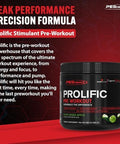 Pescience Prolific Pre Workout Powder For Men & Women With L-Citrulline Nitric Oxide Booster Energy Powder & Nootropic For Focus â€“ Preworkout Without Beta Alanine â€“ 40 Scoops Sour Green Apple