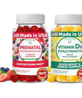 Lunakai Usa Made 17-In-1 Prenatal Vitamins And Vitamin D3 Gummies Bundle Delicious Daily Prenatal Gummies For Maternal Wellness Support 60Ct Each