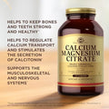 Solgar Calcium Magnesium Citrate 250 Tablets (Pack Of 2) Supports Healthy Bones and Teeth Musculoskeletal and Nervous System Support Highly Absorbable NonGmo And Vegan 100 Total Servings