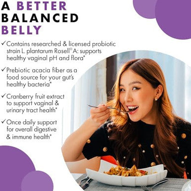 Bluebonnet Nutrition Women'S Probiotic 35 Billion Cfu Shelf Stable Urinary Tract Vaginal Ph Digestive Immune Prebiotic And Cranberry Nongmo Of Dairy Gluten & Soy 30 Servings