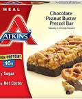 Atkins Endulge Caramel Nut Chew Bar Dessert Favorite 1G Sugar Good Source Of Fiber Low Sugar & Chocolate Peanut Butter Pretzel Protein Meal Bar High Fiber 16G Protein 1G Sugar