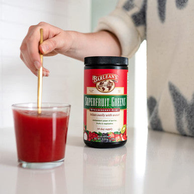 Barleans Superfruit Greens Powder with Antioxidant Power of Berries Fruits and Vegetables Vegan Non GMO Gluten Free 9.52Ounce