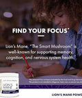 Host Defense Lion'S Mane Powder Brain Health Support Supplement Mushroom Supplement To Support Focus & Memory Function Immune & Nervous System Support Supplement 7 Oz (133 Servings)