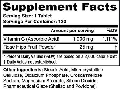 Greens First Vitamin C with Rose Hips 120 Count