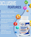 Cardiotabs Multivitamin Heart And Immunity Supplements For Men & Women Multivitamin For Men & Women With Minerals Bvitamin Complex Vitamins A C E K And 2000 Iu Vitamin D3 60Count Bottle