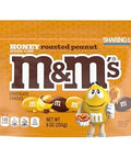 M&M'S Honey Roasted Peanut Milk Chocolate Candy Full Size Crunchy, Sweet and Salty Nutty On the Go Snack, Sharing Size, 9.0 Oz Resealable Pack