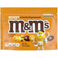 M&M'S Honey Roasted Peanut Milk Chocolate Candy Full Size Crunchy, Sweet and Salty Nutty On the Go Snack, Sharing Size, 9.0 Oz Resealable Pack