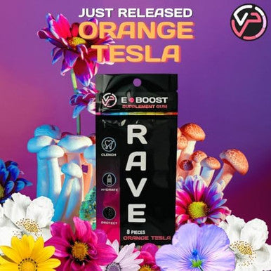 Vitaplur E-Boost Gum, 10 Packs, Rave Supplement, Festival Wellness, Magnesium, Rave Vitamins, Rave Gear, Antioxidants & Electrolytes, 5-Htp Free, Cosmic Mojito