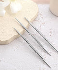 Aysatogc Acupuncture Pen Facial Reflexology Massage Tool Ear Acupressure And Body Point Probe Pen For Face Body Muscle Relax Feet Legs Arms Shoulders Neck Back Stainless Steel 3 Pieces
