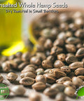GERBS Roasted Unsalted Whole Hemp Seeds 2 LBS. Premium Grade | Resealable Bulk Bag |High in Magnesium, Protein & Fiber| Gluten Peanut Tree Nut Free