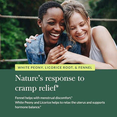 Gaia Herbs Cramp Relief Herbal Supplement For Hormone Balance & Period Cramp Relief Made With Organic Licorice Root White Peony Root Turmeric & More 60 Vegan Capsules (60 Servings)