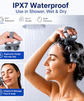 Melonsun Electric Scalp Massager Anti-Tangle Deep Kneading Head Massager Ipx7 Waterproof Shower Use Usb-C Rechargeable 3 Modes 8 Removable Claws Stress Relief For Women Men