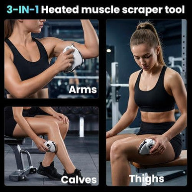 Luxulist Heated Muscle Scraper Tool Fascia Massage Scraper Tool Electric Fascia Knife For Gua Sha Lymphatic Drainage And Accelerated Muscle Recovery Fascia Release Tools For Abdomen Arms Waist And Legs