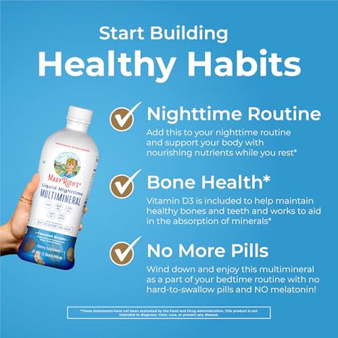 Maryruth'S Women'S Multivitamin Hair Growth Liposomal (Peach) & Liquid Nighttime Multimineral (Coconut 15Oz) Clean Label Project Verified Vegan Beauty Bedtime Routine & Overall Health