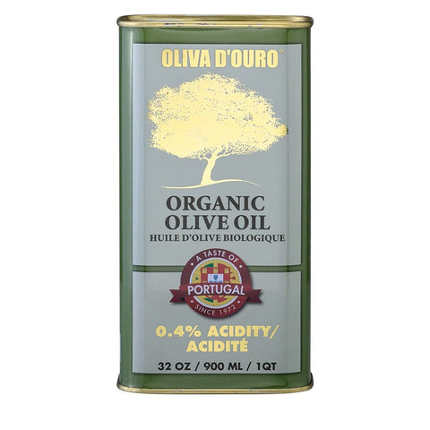 A Taste of Portugal Premium Grade Olive Oil with Low Acidity - 0.4% | Extra Virgin Olive Oil in a Can | Light and Fruity Portuguese Olive Oil | 32 OZ Tin - Full Bodied EVOO