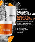 Raw Nutrition Creatine Monohydrate & Orange Pre-Workout Powder Bundle