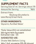 Skullcap B120 Alcohol-Free Herbal Extract Tincture, Concentrated Liquid Drops Natural Skullcap (Scutellaria lateriflora) 4 fl oz