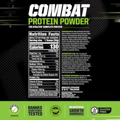 Muscle Pharm Combat 4Lb Horchata Protein & Musclepharm Combat Chocolate Peanut Butter Cup Sport Bars