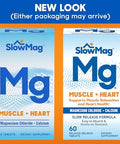 Slowmag Muscle & Heart Magnesium Chloride Supplement With Calcium 60 Count Supports Muscle Relaxation Heart Nerve & Bone Health High Absorption