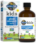 Garden Of Life Kids Plant Omega-3 Liquid Strawberry - Vegan Brain & Eye Support For Kids Plant-Based Children'S Omega 3 Ala Dha & Epa Supplement For Children Sugar Free & Non-Gmo 2 Fl Oz Liquid