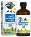 Garden Of Life Kids Plant Omega-3 Liquid Strawberry - Vegan Brain & Eye Support For Kids Plant-Based Children'S Omega 3 Ala Dha & Epa Supplement For Children Sugar Free & Non-Gmo 2 Fl Oz Liquid