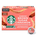 Starbucks K-Cup Coffee Pods, Flavored Hot or Iced Coffee, Brown Sugar Cinnamon, 10 Keurig Pods