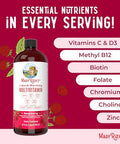 Maryruth's Liquid Morning Multivitamin Raspberry & Iron Liquid Supplement (Berry) 32Oz