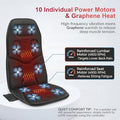 Comfier 2026 Graphene Heated Chair Massager Pad 4900 Rpm Vibration Motor Full Back Massage Seat Cushion For Office Chair & Recliner For Dad Men