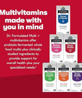 Garden Of Life Dr. Formulated Multi+ Heart Health Fermented Liposomal Multivitamin + Vitamin K2 Mk7 B Vitamins and Probiotics One A Day For Cardiovascular and Blood Vessel Function 30 Capsules
