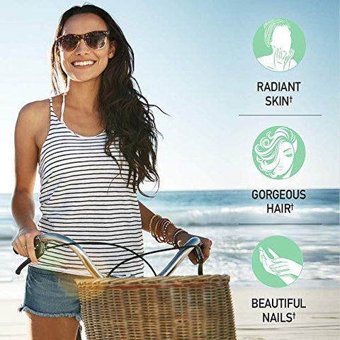 Garden Of Life Grass Fed Collagen Greens Beauty Powder - Apple 14 Servings Powder For Women Skin Hair Nails Joints Collagen Peptides Powder Protein Greens Supplement
