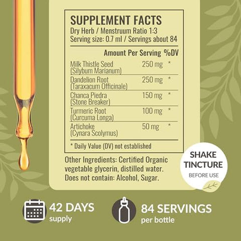 Herbamama Liver Support And Milk Thistle Kit - Bundle Of Liver Support Complex & Milk Thistle Extract Drops 2 Fl Oz - Vegan Non Gmo Sugar & Alcohol- - 2 Pack