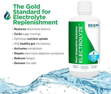 Beam Minerals Electrolyte Imbalance Solution Electrolyze And Insta-Lytes Natural Liquid Electrolytes 2Oz