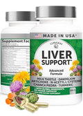 Lunakai Usa Made Liver Cleanse Detox & Repair - 10-In-1 With Milk Thistle & Nac Liver Support Supplement Capsules For Men & Women Daily Health Non-Gmo 60Ct