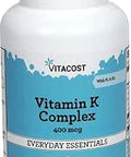 Vitacost Vitamin K Complex with K1 and K2400 mcg 180 Softgels