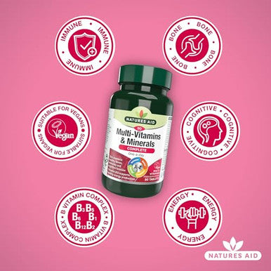Natures Aid Complete Multi-Vitamin and Minerals 90 Tablets