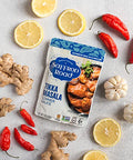 Saffron Road Simmer Sauce Tikka Masala and Coconut Curry - Non-GMO, Gluten-Free, Halal, Kosher, Vegan (7 Ounce (Pack of 8))