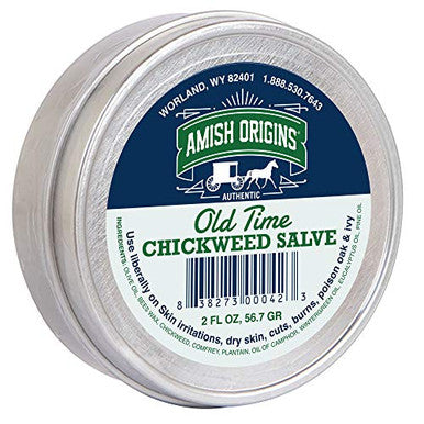 Amish Origins Old Time Chickweed Salve 2 Oz The Ultimate Poison Ivy/Poison Oak Blocker Healing Salve For Skin Disorder Irritations Burns Minor Cuts