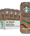 Starbucks Doubleshot Energy Drink Coffee Beverage, Mocha, Iced Coffee, 15 fl oz Cans (12 Pack)