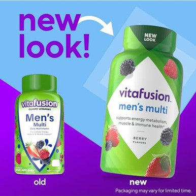 Vitafusion Adult Gummy Vitamins For Men, Berry Flavored Daily Multivitamins For Men With Vitamins A, C, D, E, B6 And B12, America'S Number 1 Gummy Vitamin Brand, 75 Day Supply, 150 Count