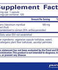 Pure Encapsulations Bilberry 160 mg 120 vegcaps