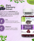 Herbion Elderberry Gummies With Vitamin C & Zinc Healthy Immune System Support Gluten & Gelatin 60 Gummies For Adults & Children 4 Years & Above Made In Usa 60 Count (Pack Of 1)