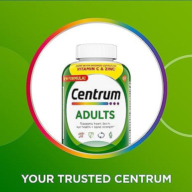 Centrum Adult Multivitamin/Multimineral Supplement With Antioxidants, Zinc, Vitamin D3 And B Vitamins, Gluten Free, Non-Gmo Ingredients - 200 Count (Pack Of 2)