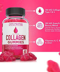 Atlantis Nutrition Collagen Peptides Gummies For Women - Formulated With Type I & Iii - Vitamin & Superfruit Beauty Blend - Formulated To Support Hair, Nail & Skin Health 60 Count