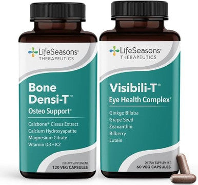 Lifeseasons Visibilit With Bone Densit Eye Health & Vision Support Supplement Lutein Chromium Carrot Root Bilberry Ginkgo Biloba Grape Seed Extract Lycopene Vitamin A& More 120 Capsules